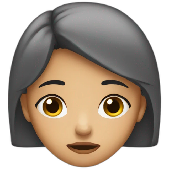 a girl sad emoji