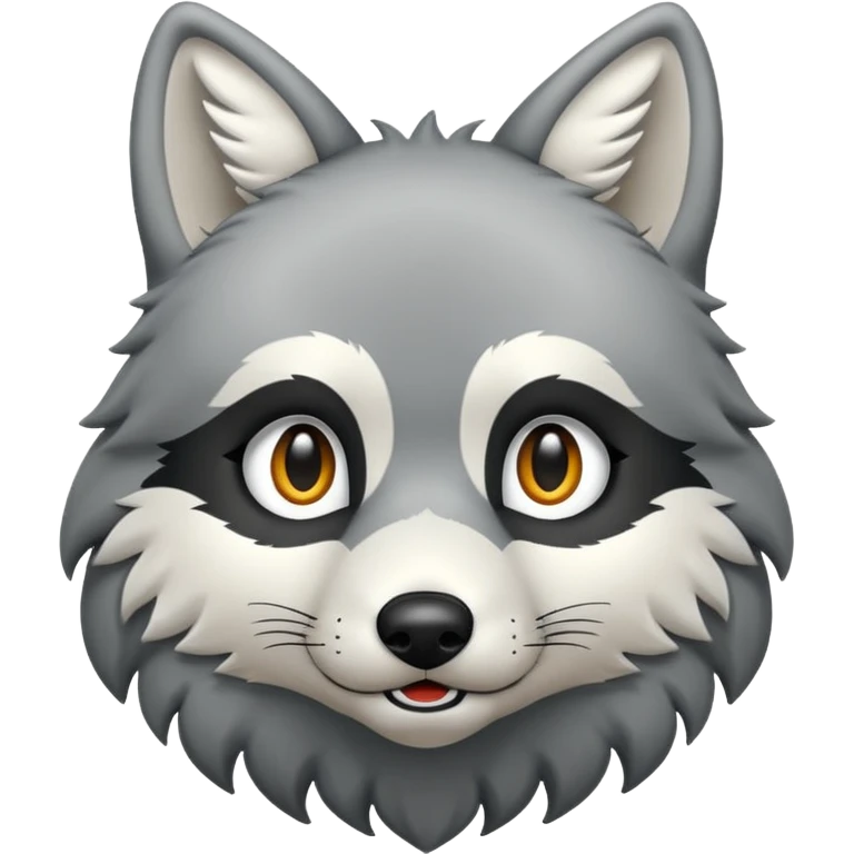 Huella de lobo de color blanco y borde negro  emoji