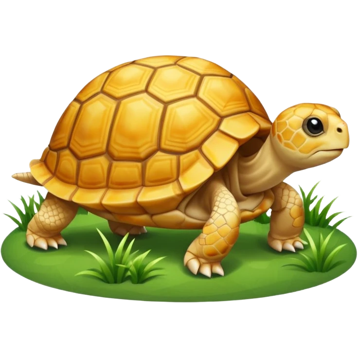 A young yellow tortoise emoji