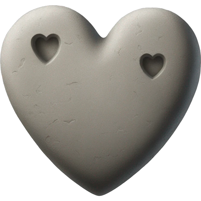 Stone heart emoji