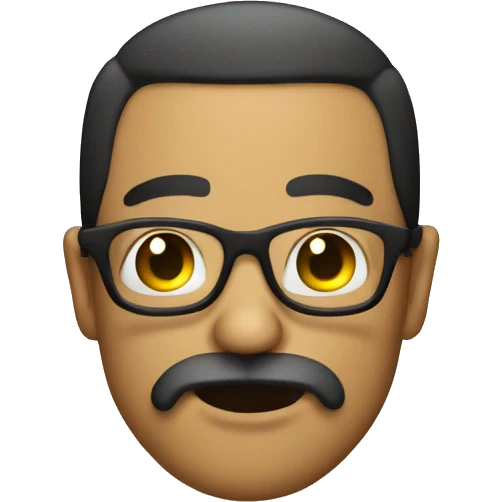 Mexican man with beard and glasses and cross necklace picking his nose emoji