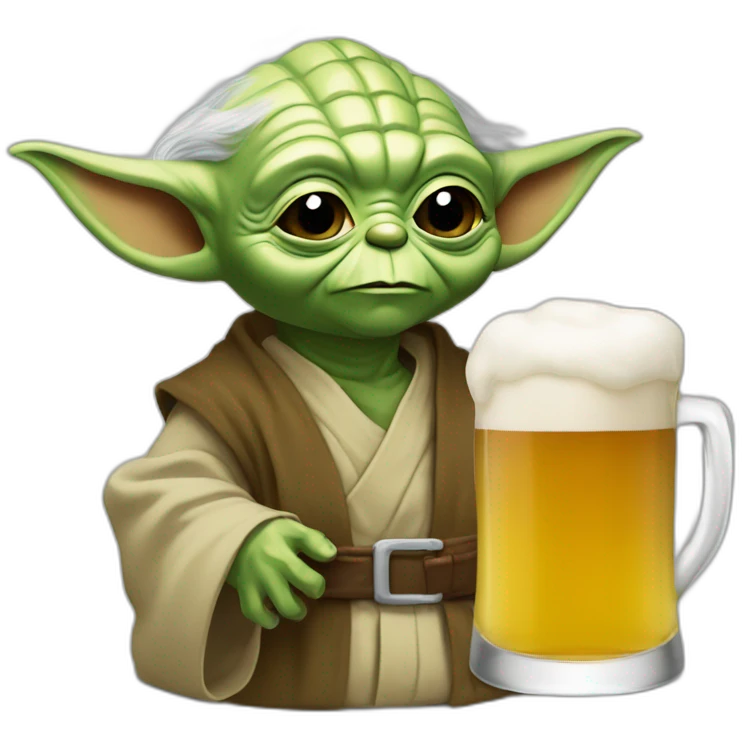 yoda buvant de la biere emoji