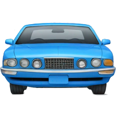 two blue car emoji
