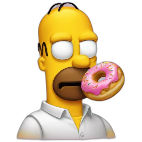 Homer heat a donut emoji