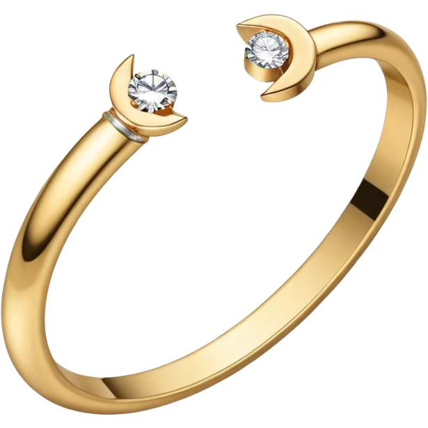 bracelet shaped like a curved nail, slim gold band, diamond tip and head” emoji
