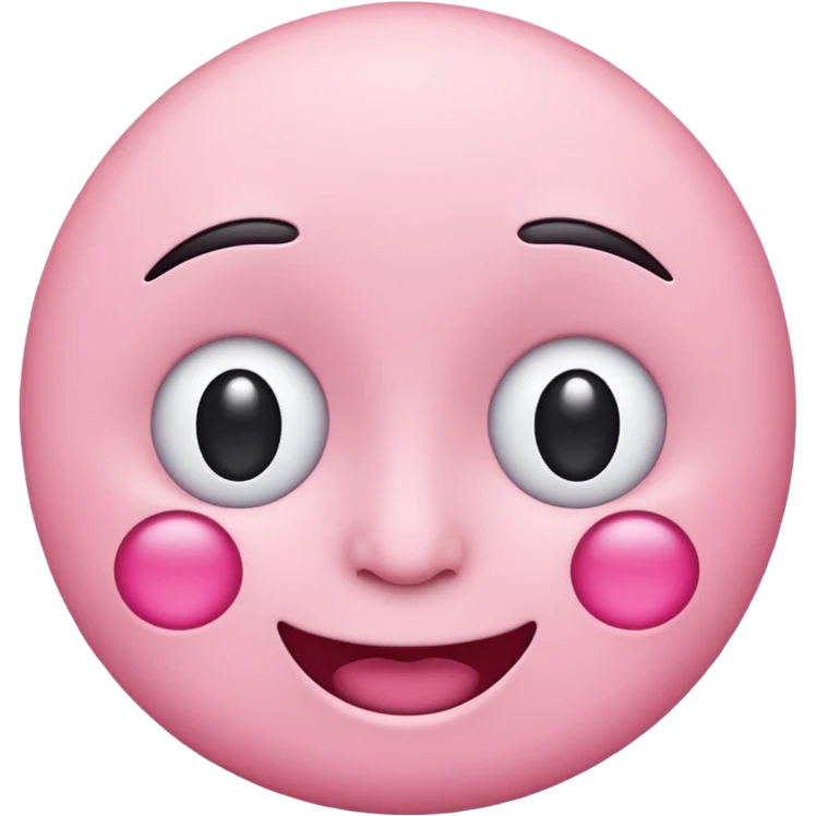 một emoji cảm xúc hạnh phúc, chỉ gồm 2 con mắt,  mắt trắng, má hồng emoji