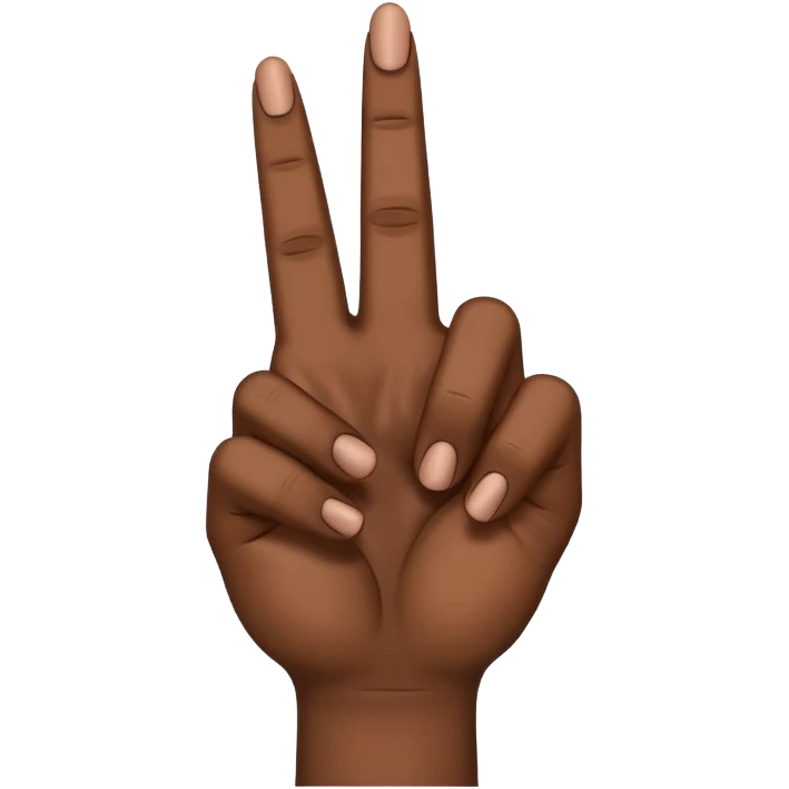 middle finger hand, dark skin tone emoji