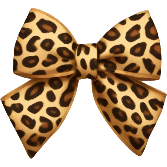 Leopard print bow  emoji