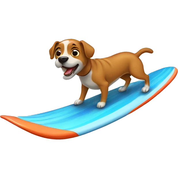 Dog surfing  emoji
