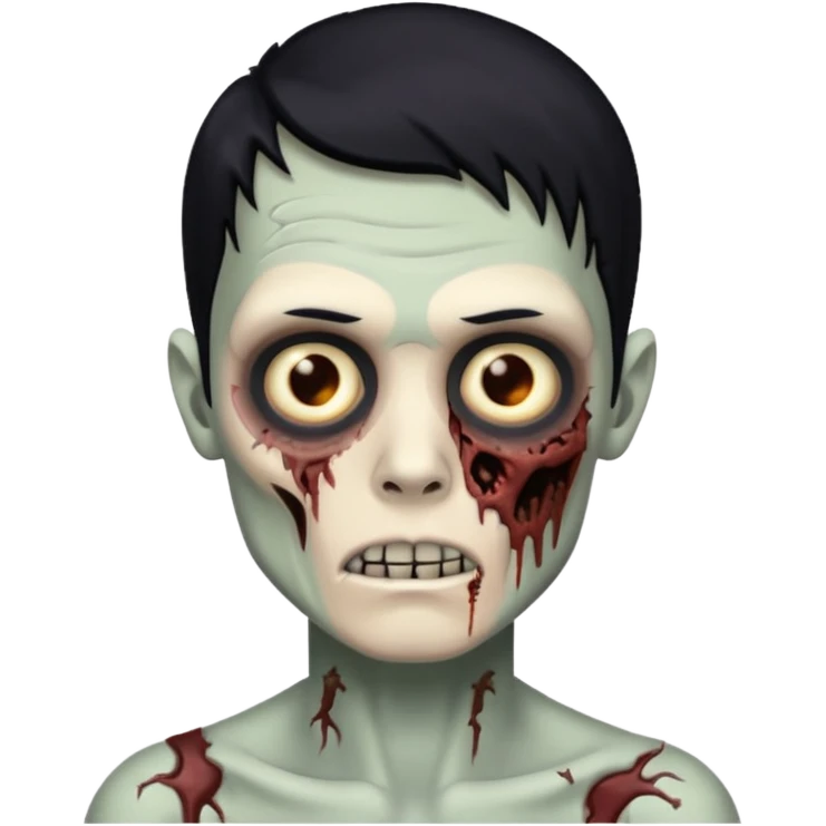 zoombie boy black hair emoji
