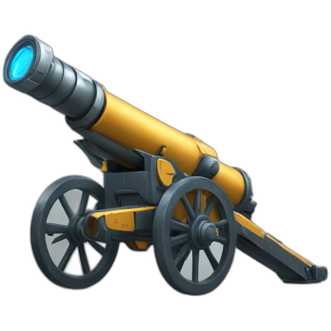 Tri mounted cannon futuristic emoji