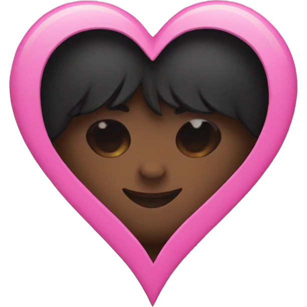 Half black half pink heart emoji
