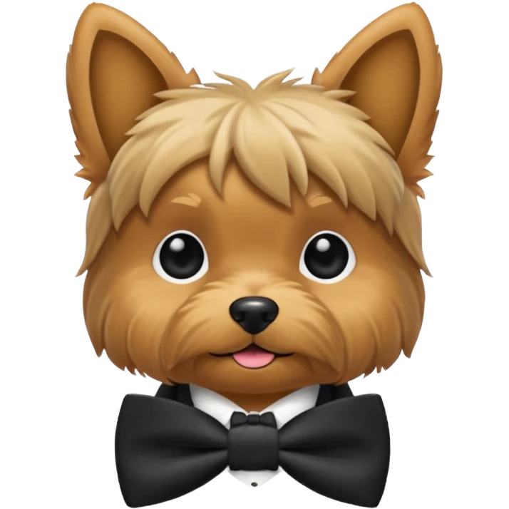 Yorkie wearing a bow tie  emoji