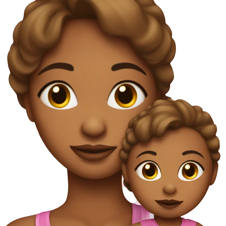 Mommy and baby girl  emoji