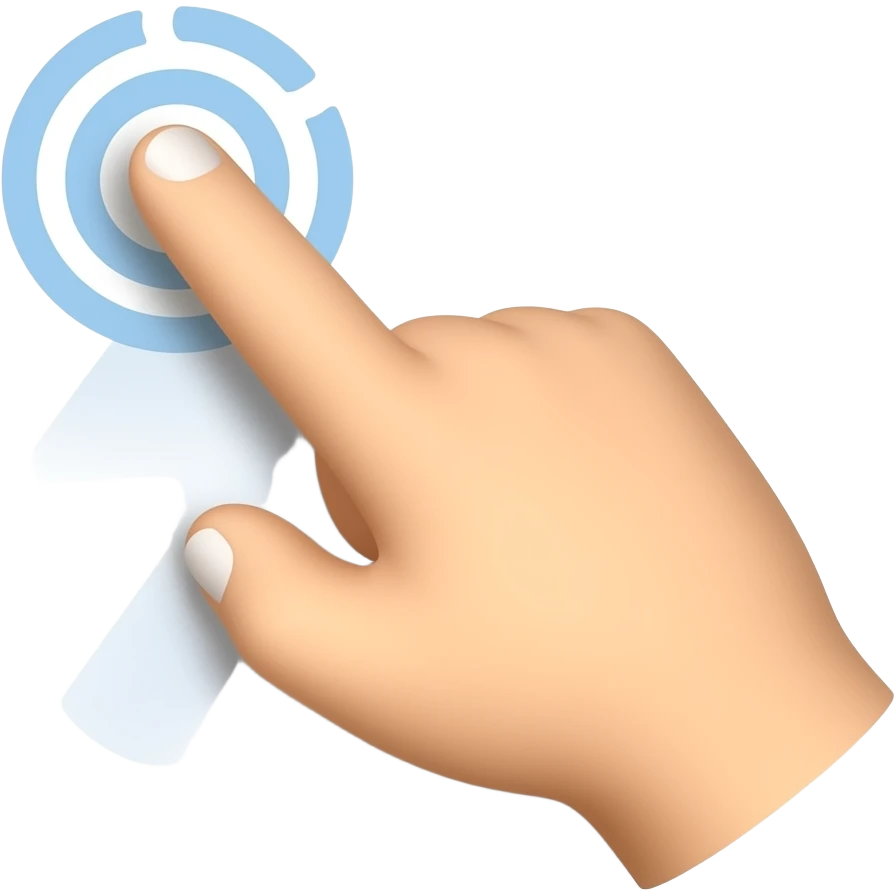 finger on top presses without buttons emoji