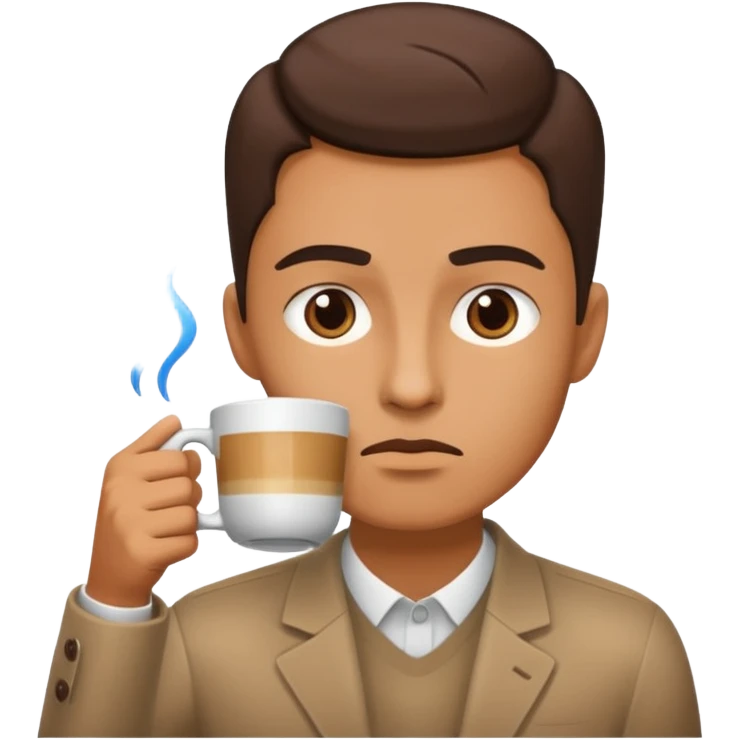 Simple Balance waage mit kaffe auf der starken seite und schlaf auf der schwachen seite emoji