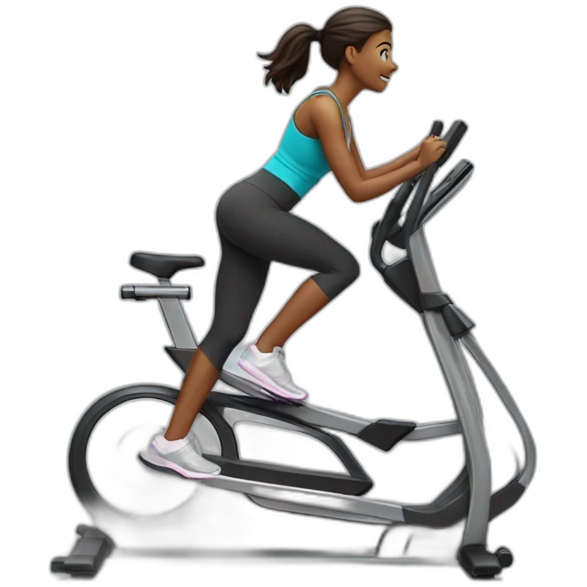 exercise elliptical girl emoji