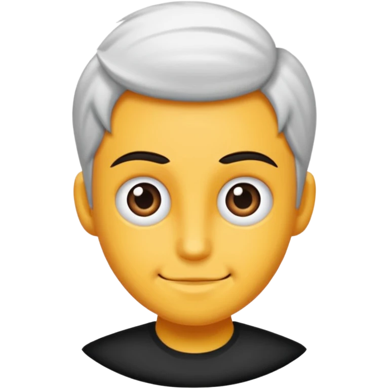 Saçı siyah uzun olan bir erkek çiz emoji