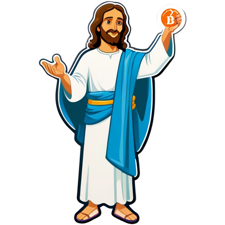 Jesus holds a sign that say RIGHT BRU! emoji