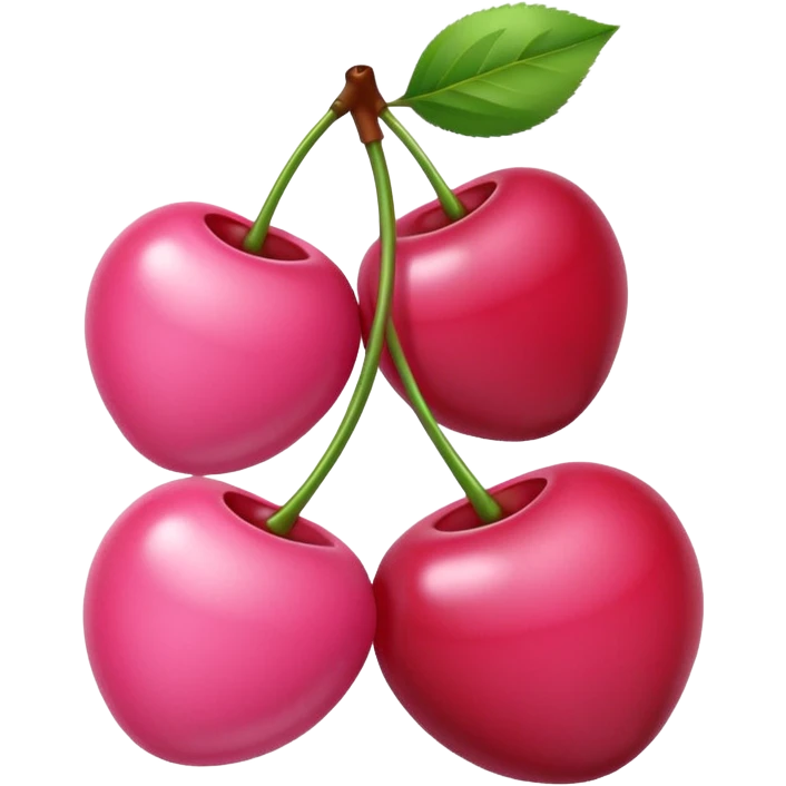 Pink cherries emoji