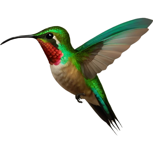 Humming bird on brown woman’s shoulder emoji