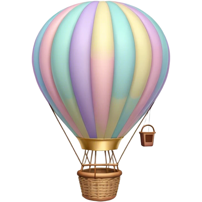 pastel hot air balloon  emoji