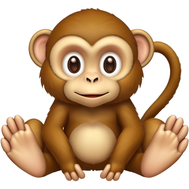 Make a nose monkey with big feet , no stomach or hands emoji