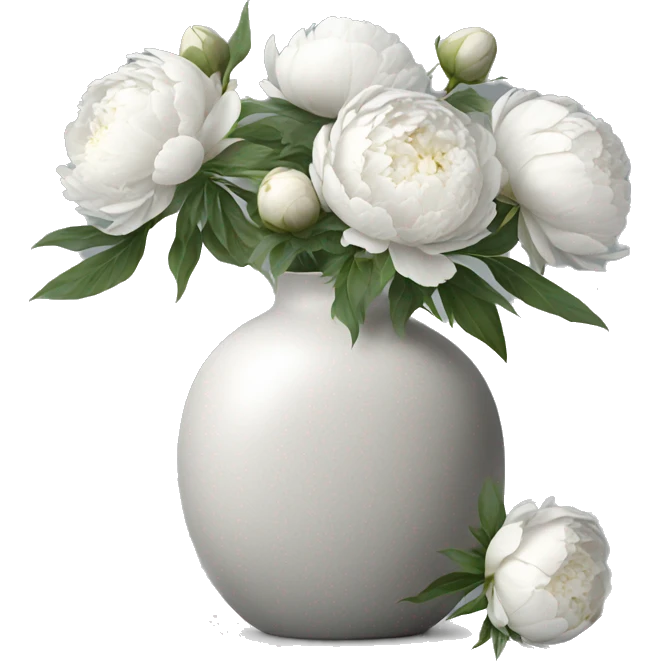 Realistic-light-grey-modern-vase-with-white-peonies emoji