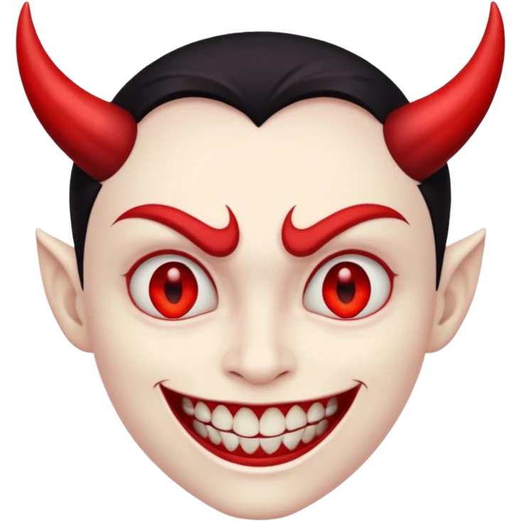 evil person with devilish smile emoji