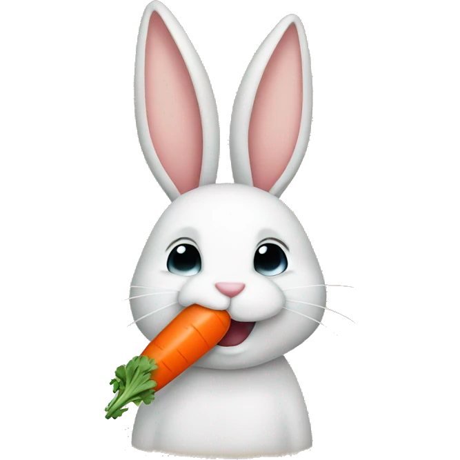 Bunny with carrot  emoji