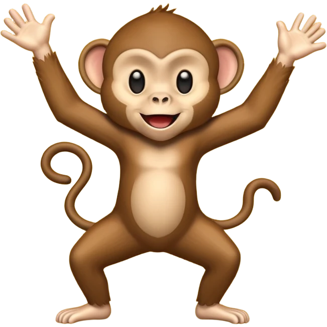 A monkey dancing emoji