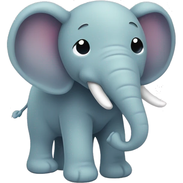 standing elepant in jellycat style ( emoji