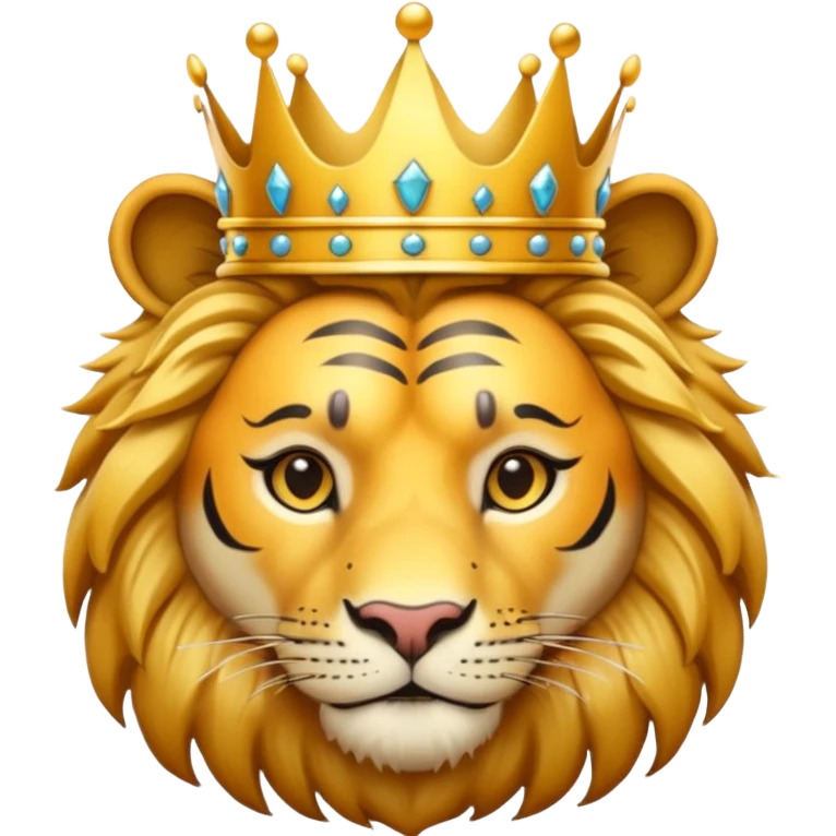 lion/tiger combination with crown emoji