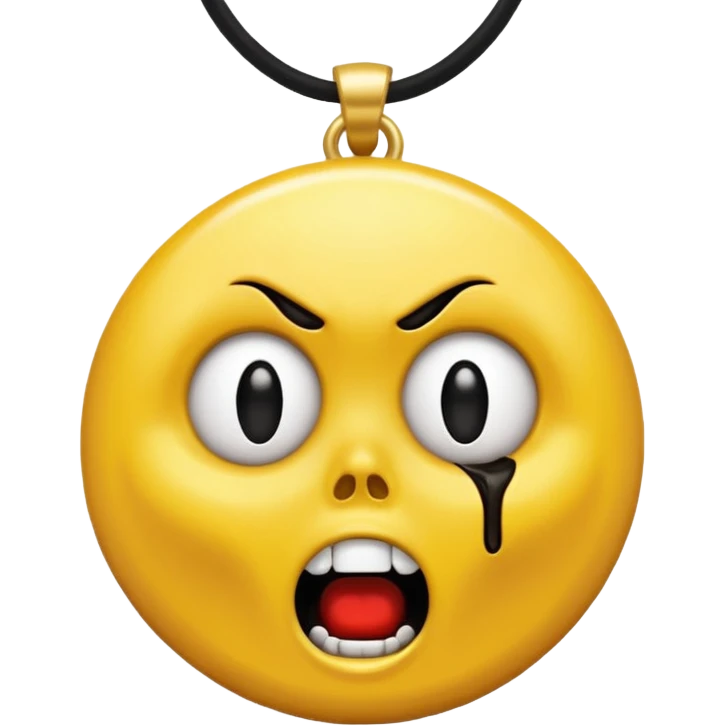 horror scream icon neckless emoji