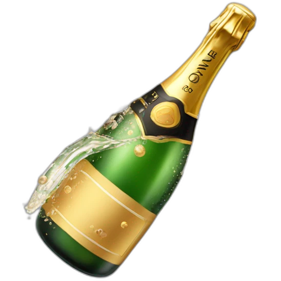 Champagne bottle popping emoji