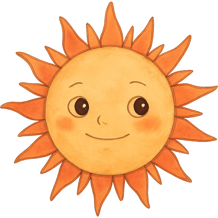 ghibli style sun emoji