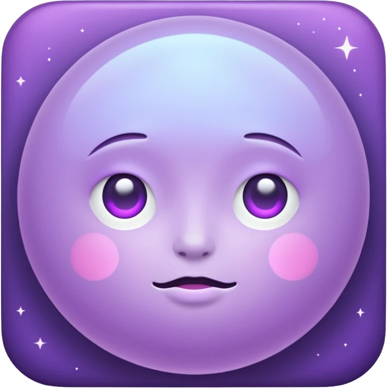 realistic looking lilac moon emoji