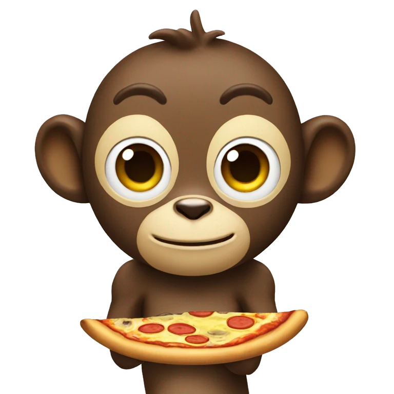 Monkey poopmoji pizza banana emoji
