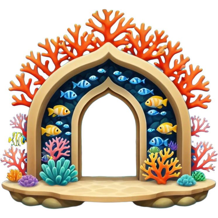 Coral shelter emoji