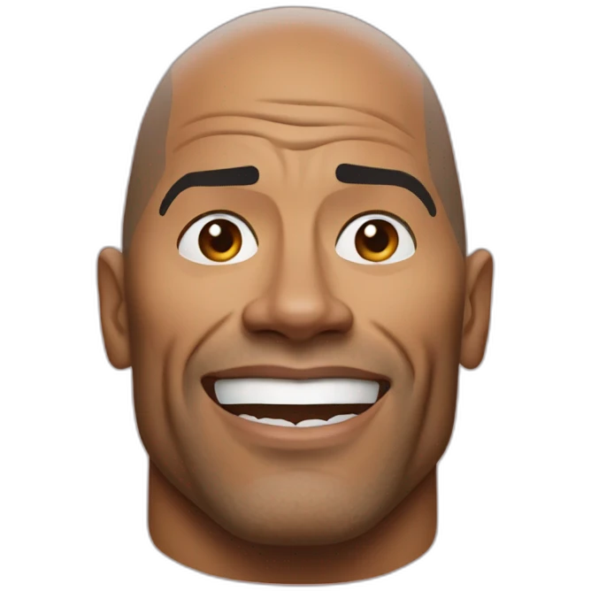 dwayne johnson in a web emoji