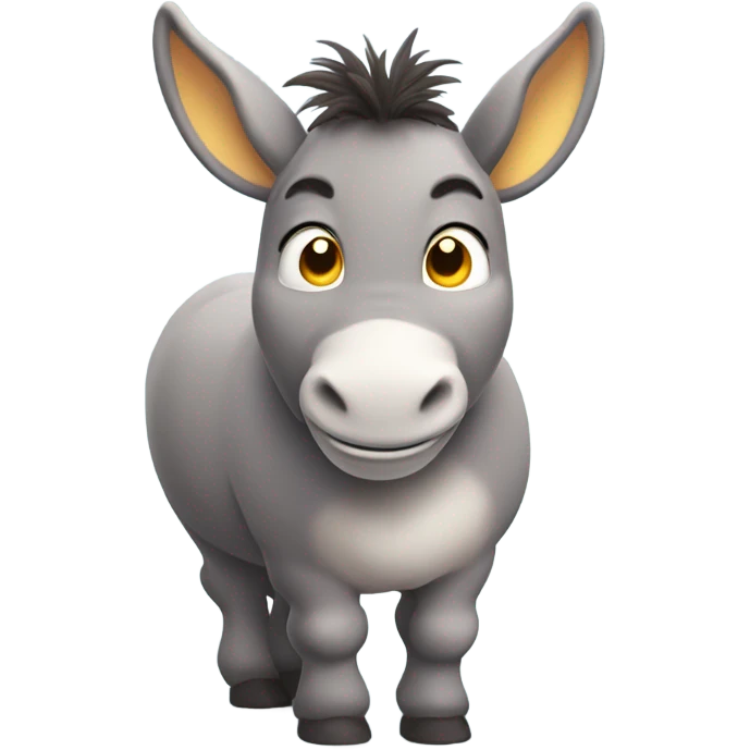 Fat donkey as an angel emoji
