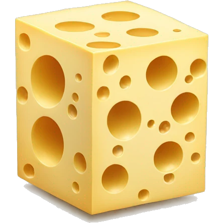 cheese cube with holes on all si emoji