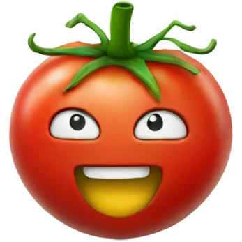 Happy tomato with hands emoji