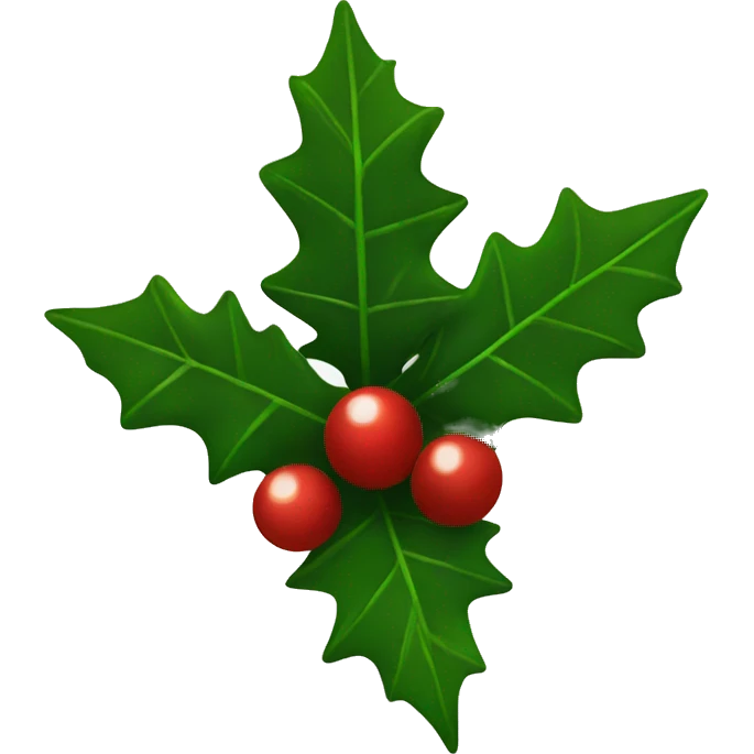 christmas holly emoji