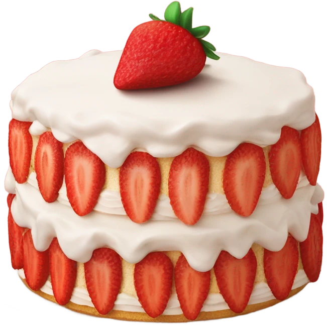 Strawberry cake emoji