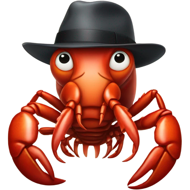 Lobster wearing detective hat emoji