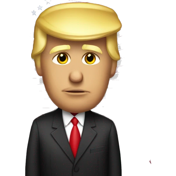Donald trump con una bandera de Venezuela emoji