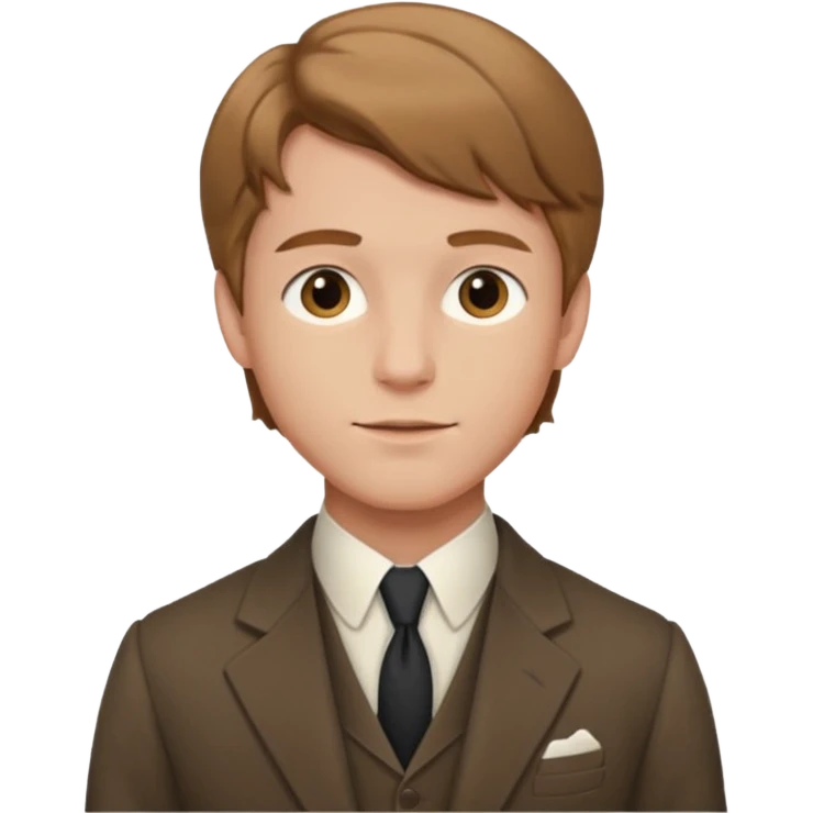 Old british vibe suit youngh man emoji
