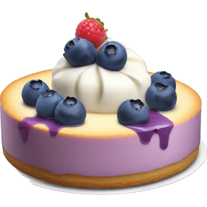 Blueberry Cheesecake with ice cream emoji