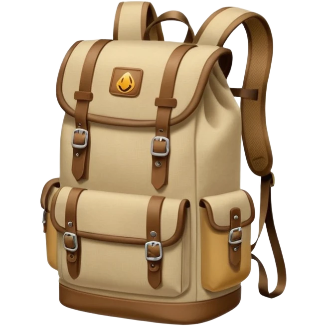Beige Hiking bag  emoji